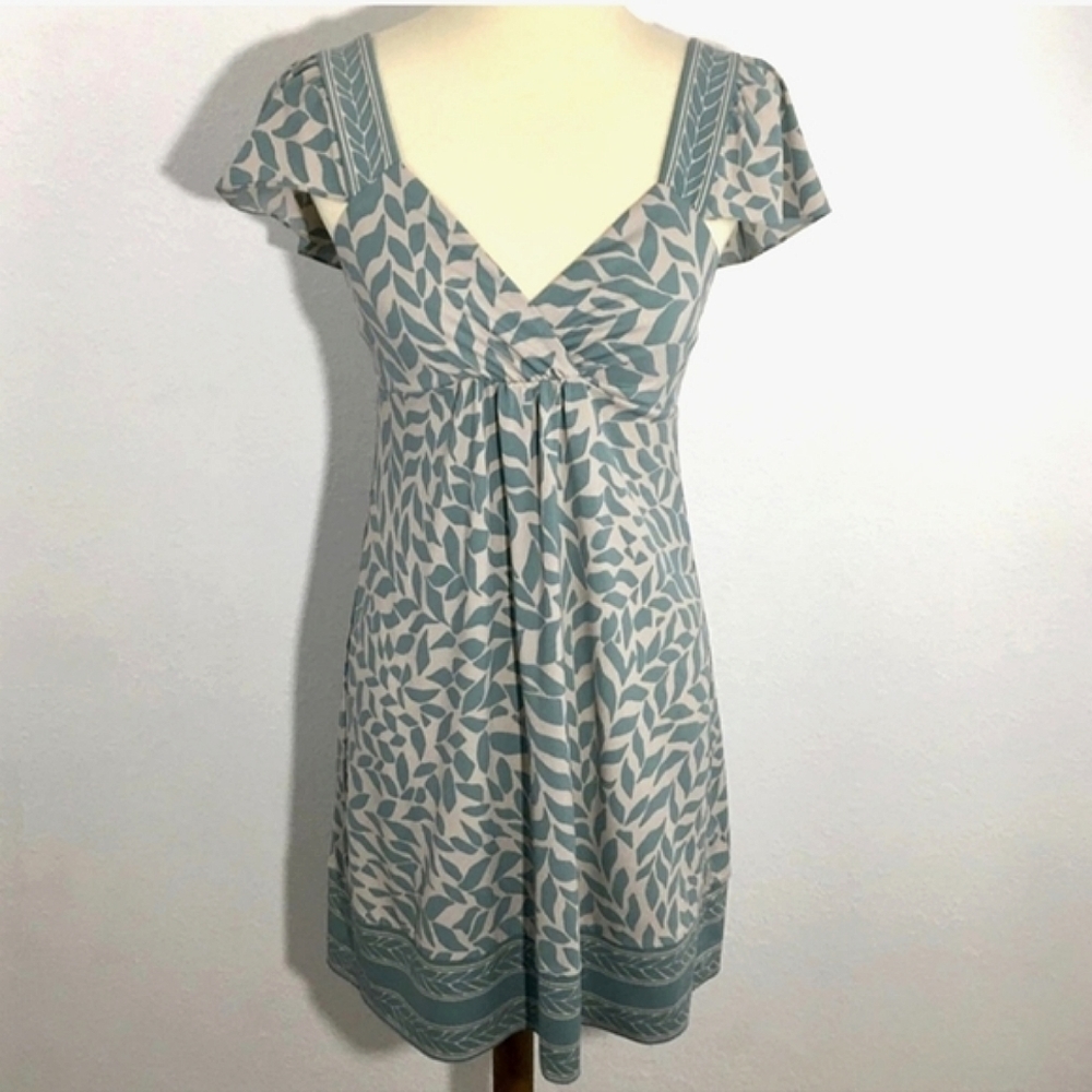 BCBG Babydoll Dress, Green / Tan, Small